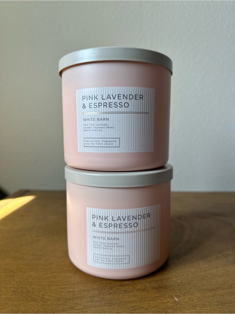 X2 Bath & Body Works Pink Lavender & Espresso 3 wick candles NEW